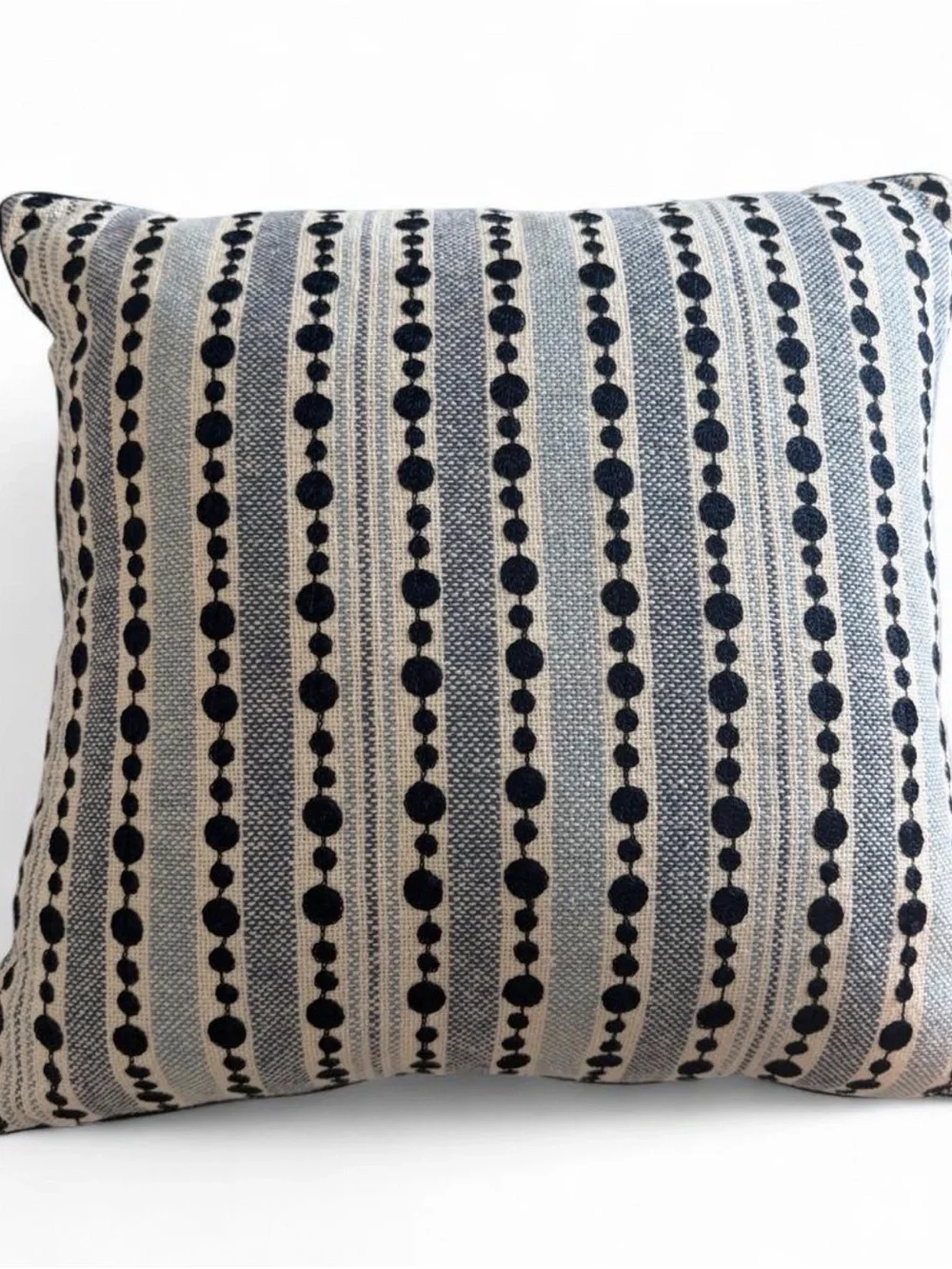 Tommy Hilfiger Navy Dot Stripe Accent Pillow